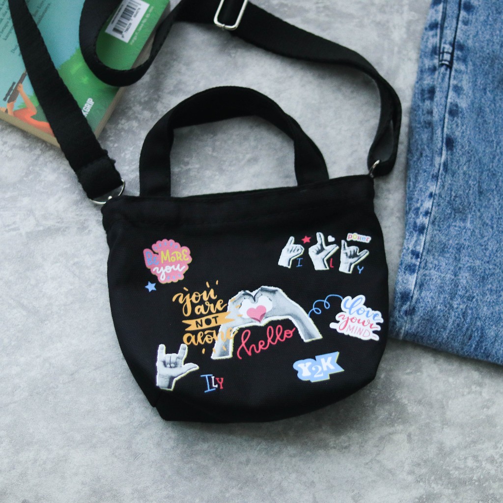 Totebag Mini Tas Jinjing Kecil Wanita Selempang Slingbag SPNB ILY
