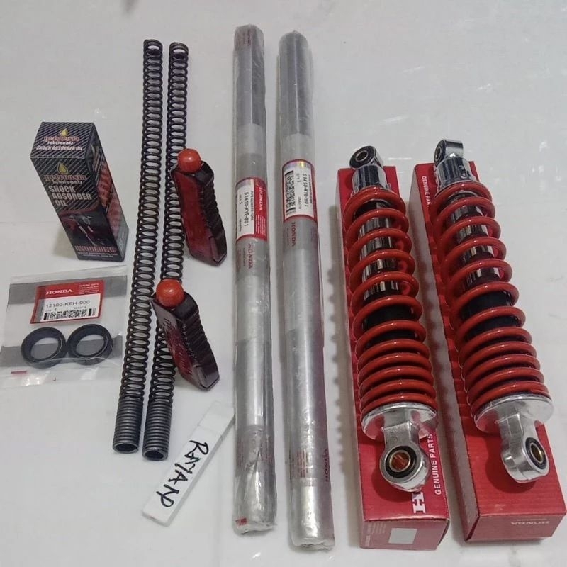 As sok depan+belakang Verza megapro new sok+per+sil+oli+belakang