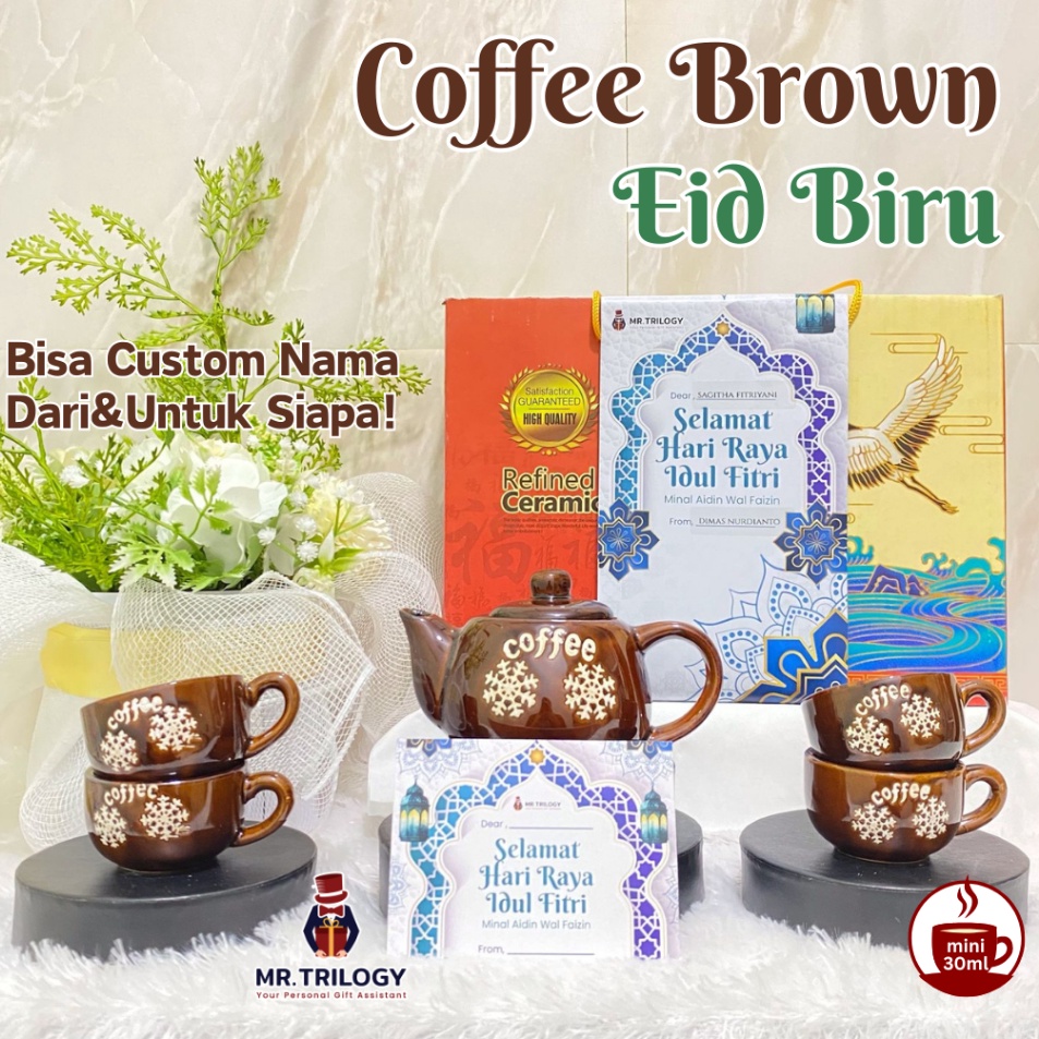 Paling Laris Souvenir Cangkir Teh Set COFFEE Teko Tea Pot Keramik Hampers Gelas Mug Kopi Tea Set