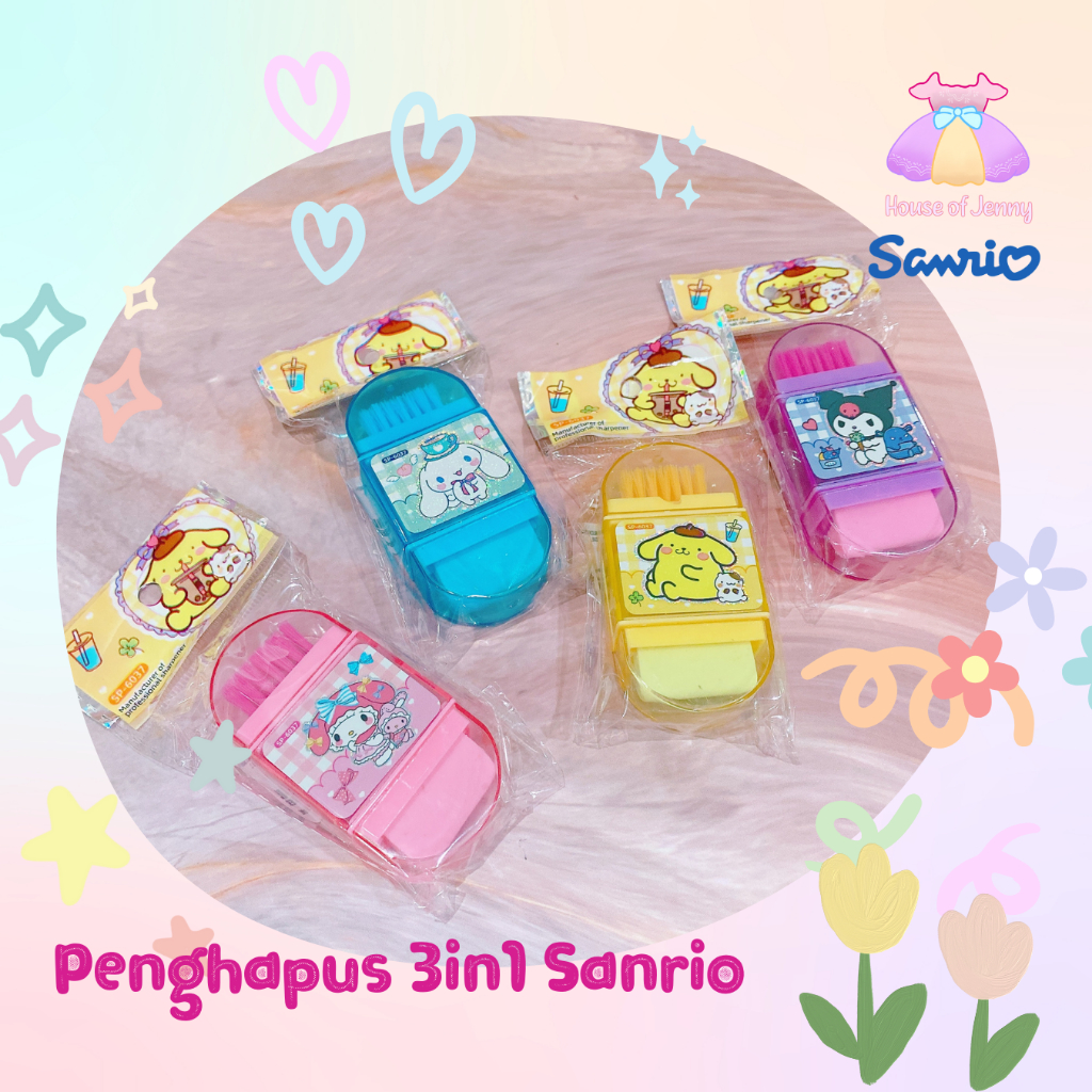 

Rautan Penghapus 3in1 Sanrio Rautan serbaguna sudah Dapat Penghapus dan Pemberih Pengapus MURAH