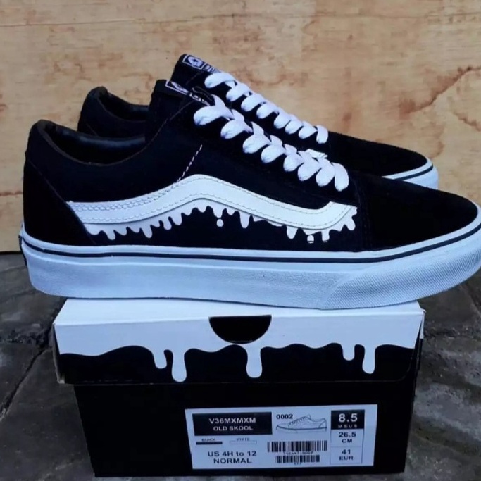 Viral Supplier Sepatu Oldskool Black White Sepatu Sekolah Anak SD SMP SMA Sepatu Kuliah Pria Sepatu 