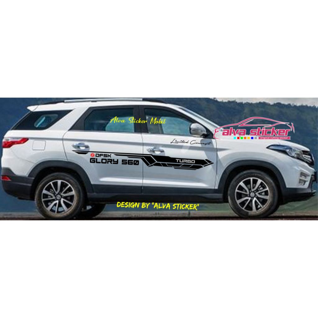 sticker dfsk stiker dfsk list body mobil dfsk glory 560 cutting stiker mobil dfsk glory 560 old/new 