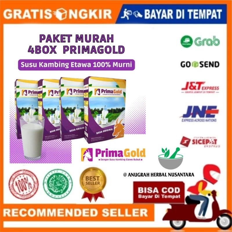 

PAKET 4 BOX PRIMA GOLD [ SUSU KAMBING ETAWA 100% ORIGINAL