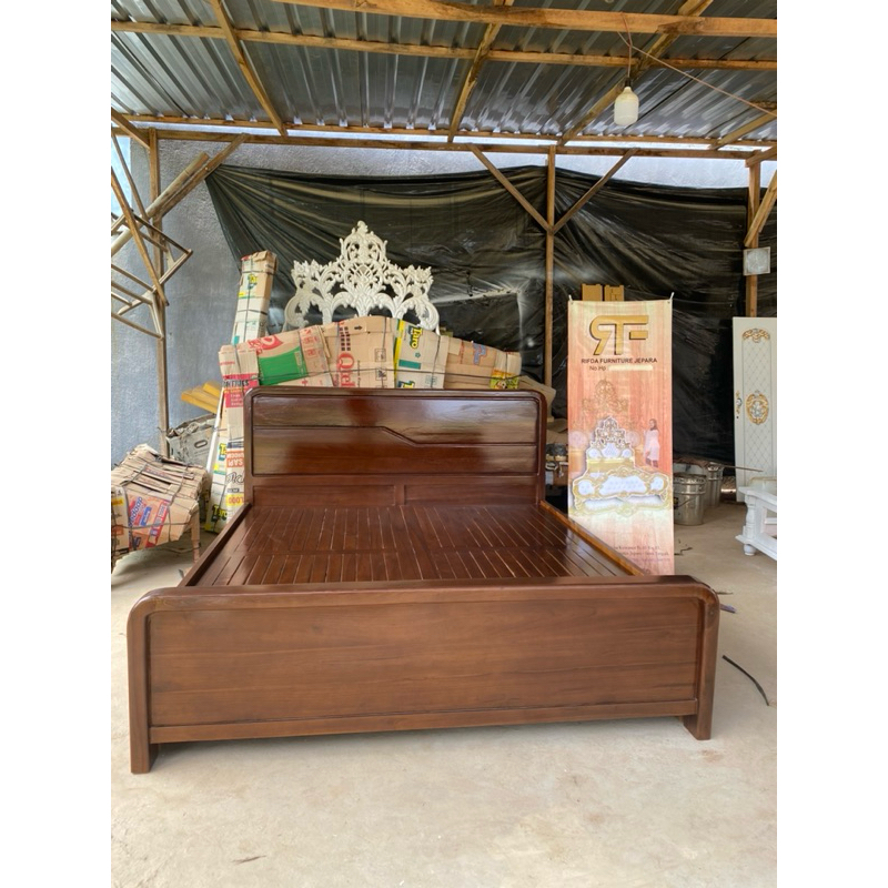 REAL PICT  Dipan Tempat Tidur Jati Blok Solid ( Dipan Jati, Divan Blok, Divan Mewah )