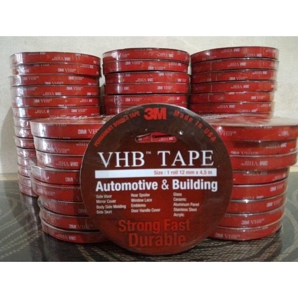 

Isolasi Bolak Balik Double Tape 3M VHB Merah 5 Inch 24mm x 45M Made in USA KODE U8V3