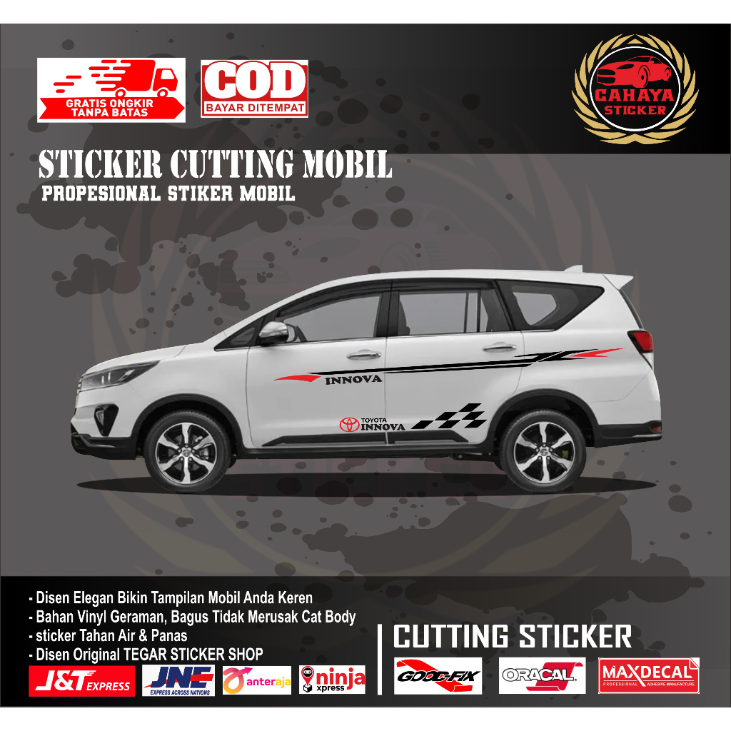 sticker mobil toyota innova sticker lis mobil innova sticker mobil innova stiker motif variasi mobil