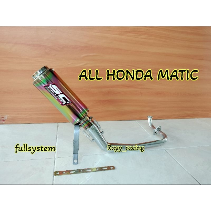 knalpot racing SC BUNGLON untuk semua motor  matic HONDA./ALL HONDA MATIC.beat karbu.beat pgn-fi.bea