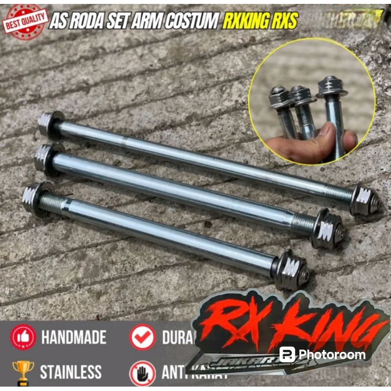 as roda belakang arm depan rx king stainlis variasi bubut anti karat