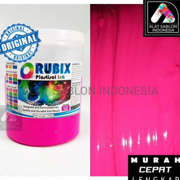 

TINTA SABLON PLASTISOL RUBIX PINK STABILO FLO PINK 5GR KODE C8C9