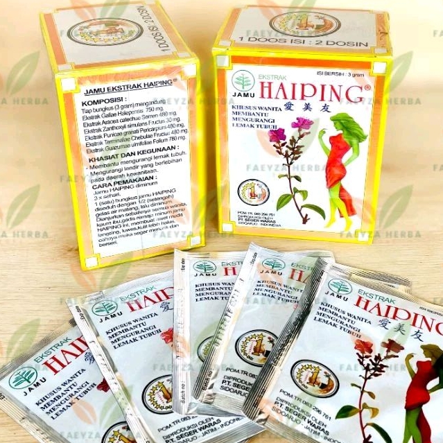Jamu Pelangsing Haiping isi 24 Sachet / Haiping Original BPOM