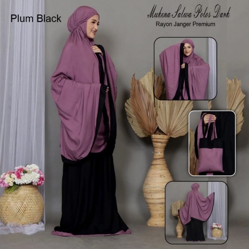Mukena Super Jumbo Salwa Motif Polos Exclusive