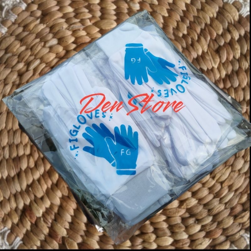 1 lusin / 12 pasang Bermerk sarung tangan putih Kaos tangan putih paskibra pramuka upacara drumband 