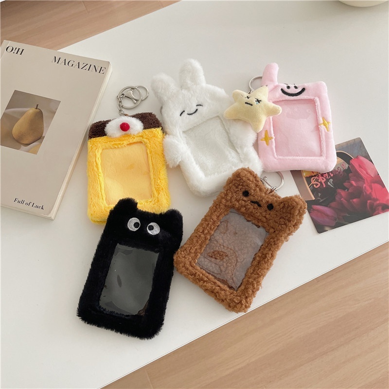 

【SALE】Sanrio 3 Inch Photo Card Holder Cartoon Plush Card Bag Tas Kartu Bus Kartu ID Bank Kartu Pelindung Tas Siswa Liontin Kuromi