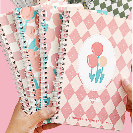 

Winzige 4Pcs Spiral Notebook Set Buku A5 Lucu Ring Buku Catatan Notebook Aesthetic Korea Cute Portable Notepad Diary