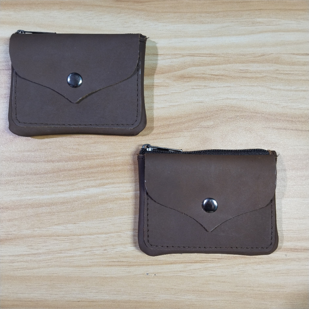 Dompet kartu -dompet koin wanita pria kulit asli crazy horse