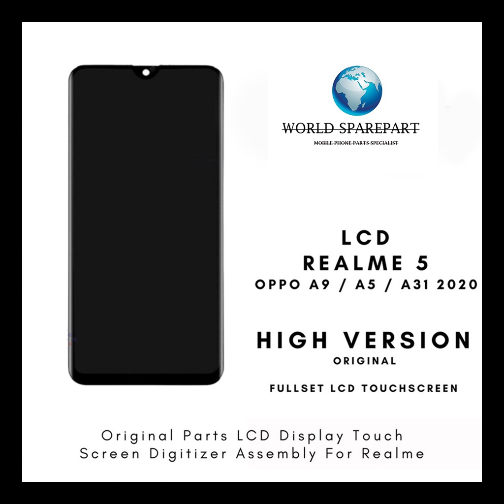 LCD Realme 5 / LCD Oppo A9 / LCD Oppo A5 / LCD Oppo A31 2020 Universal Original 100% Fullset Touchsc