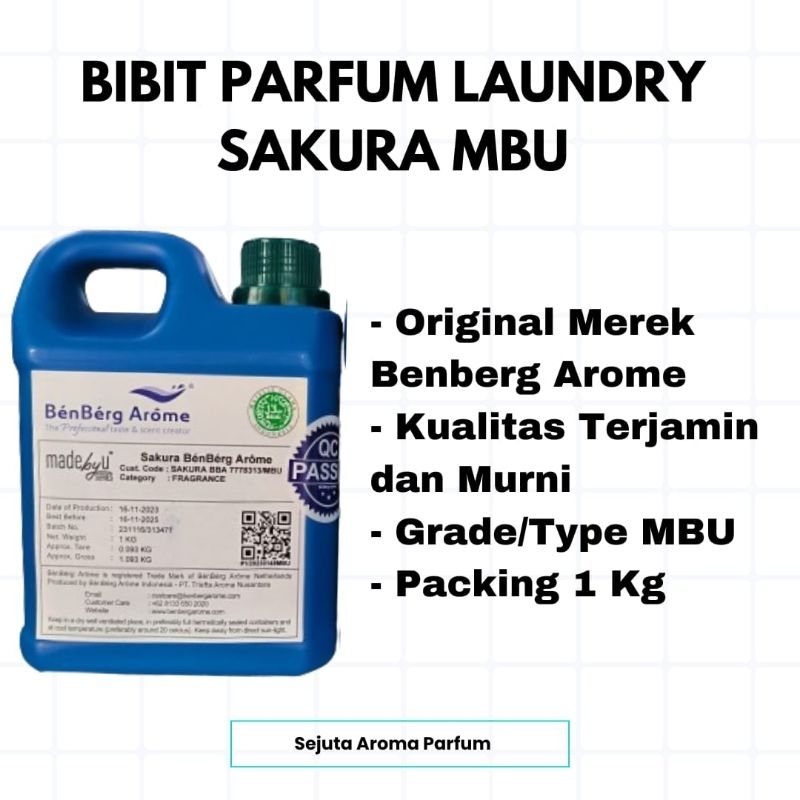 PROMO SAKURA (BIBIT PARFUM LAUNDRY) ORIGINAL BENBERG AROME MBU