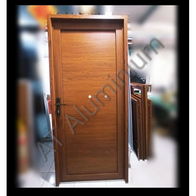 pintu aluminium 80x200 serat kayu