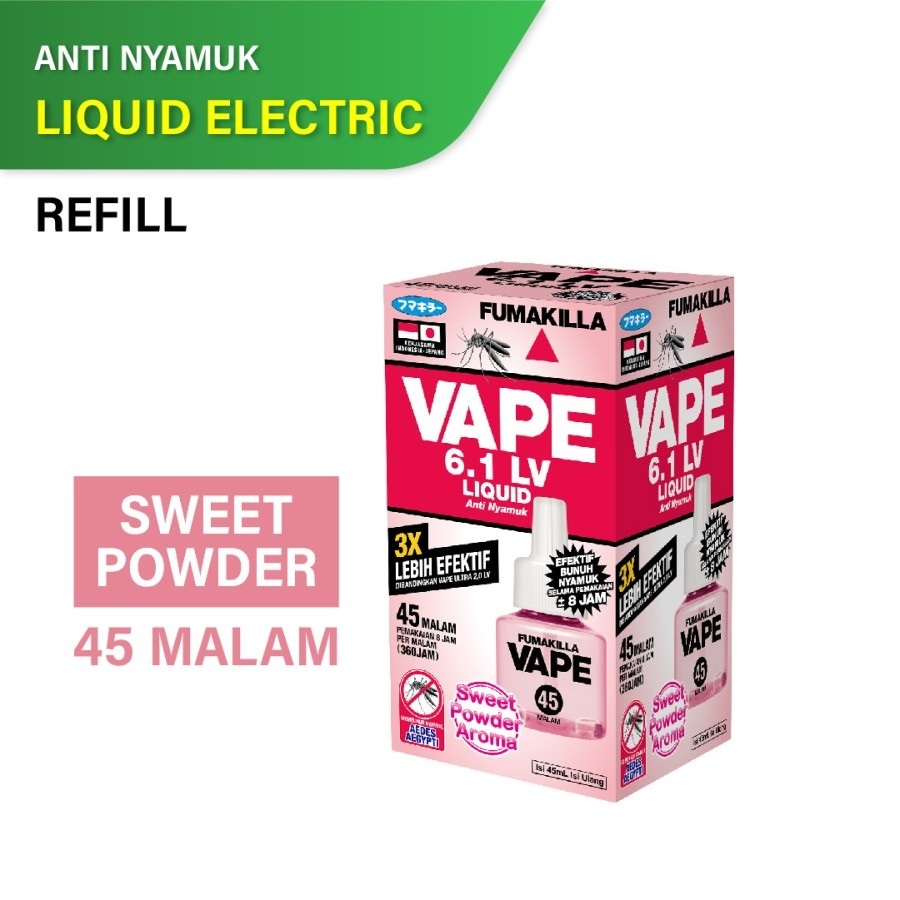 BARU VAPE Obat Nyamuk Liquid Refill 45 malam SWEET POWDER