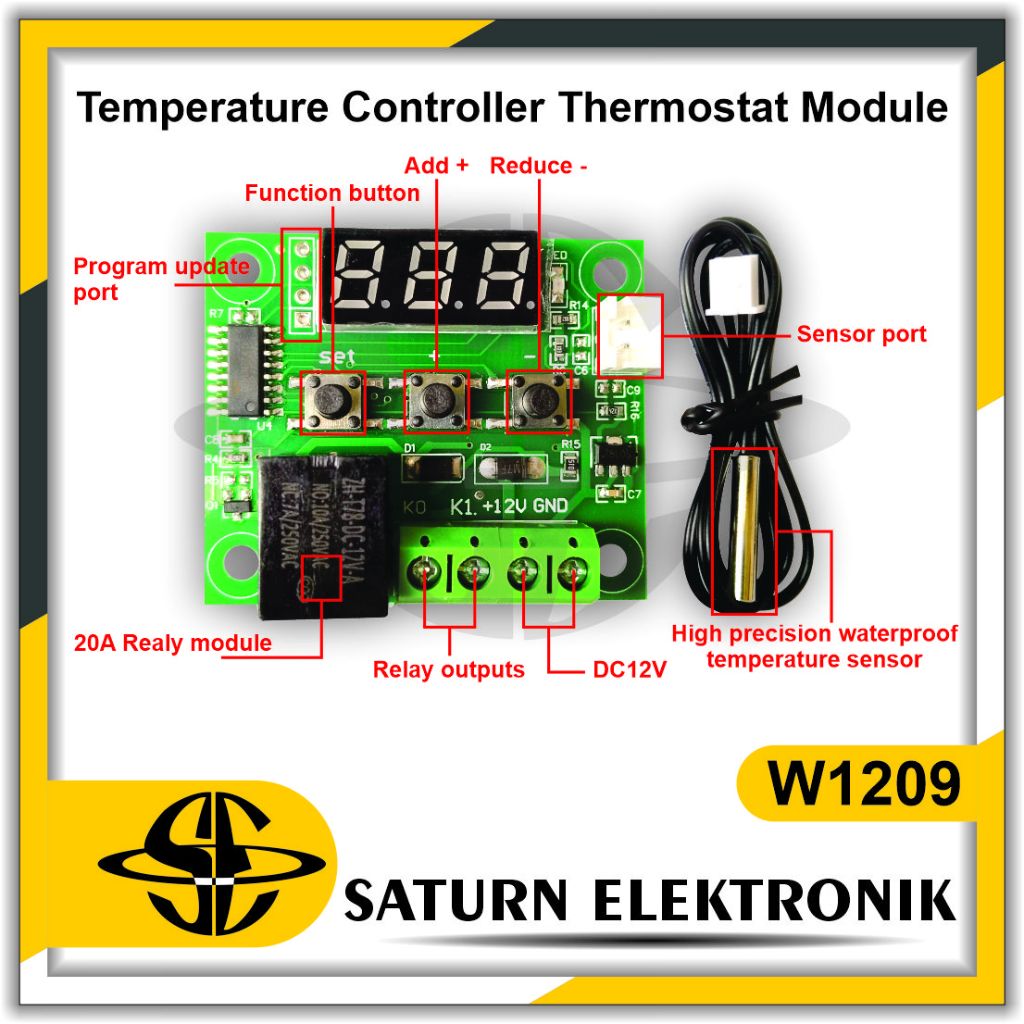 Temperature Controller W1209 Thermostat Digital Thermostat Relay