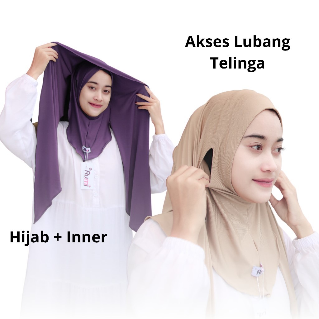 Jilbab Segitiga + Inner Wanita