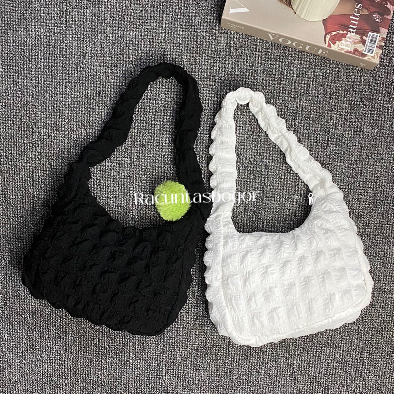 Tas Selempang Wanita GABBIE | Tas Selempang Wanita Korea | Tas Bubble Rajut
