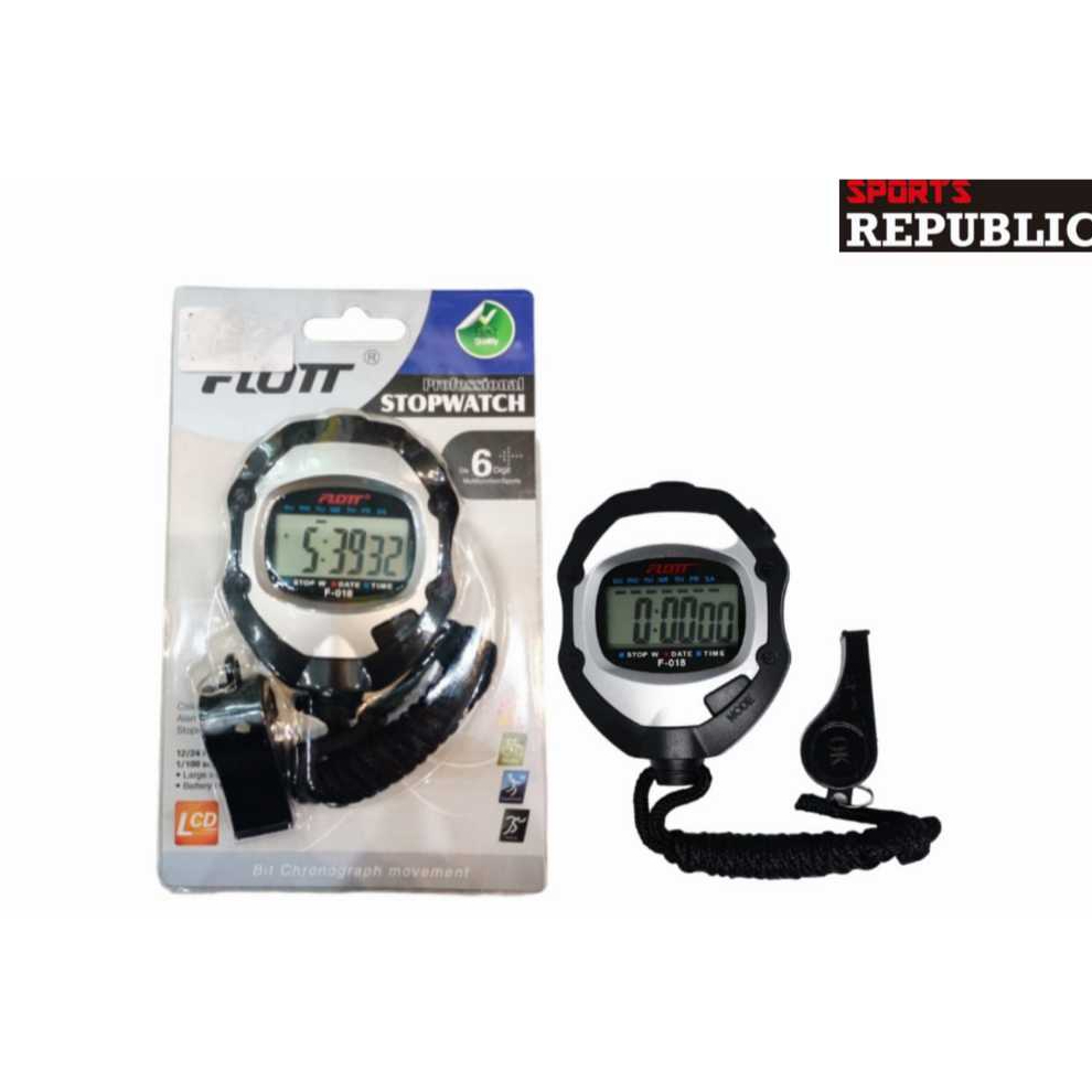 Stopwatch Digital Olahraga Flott Plus Peluit Original