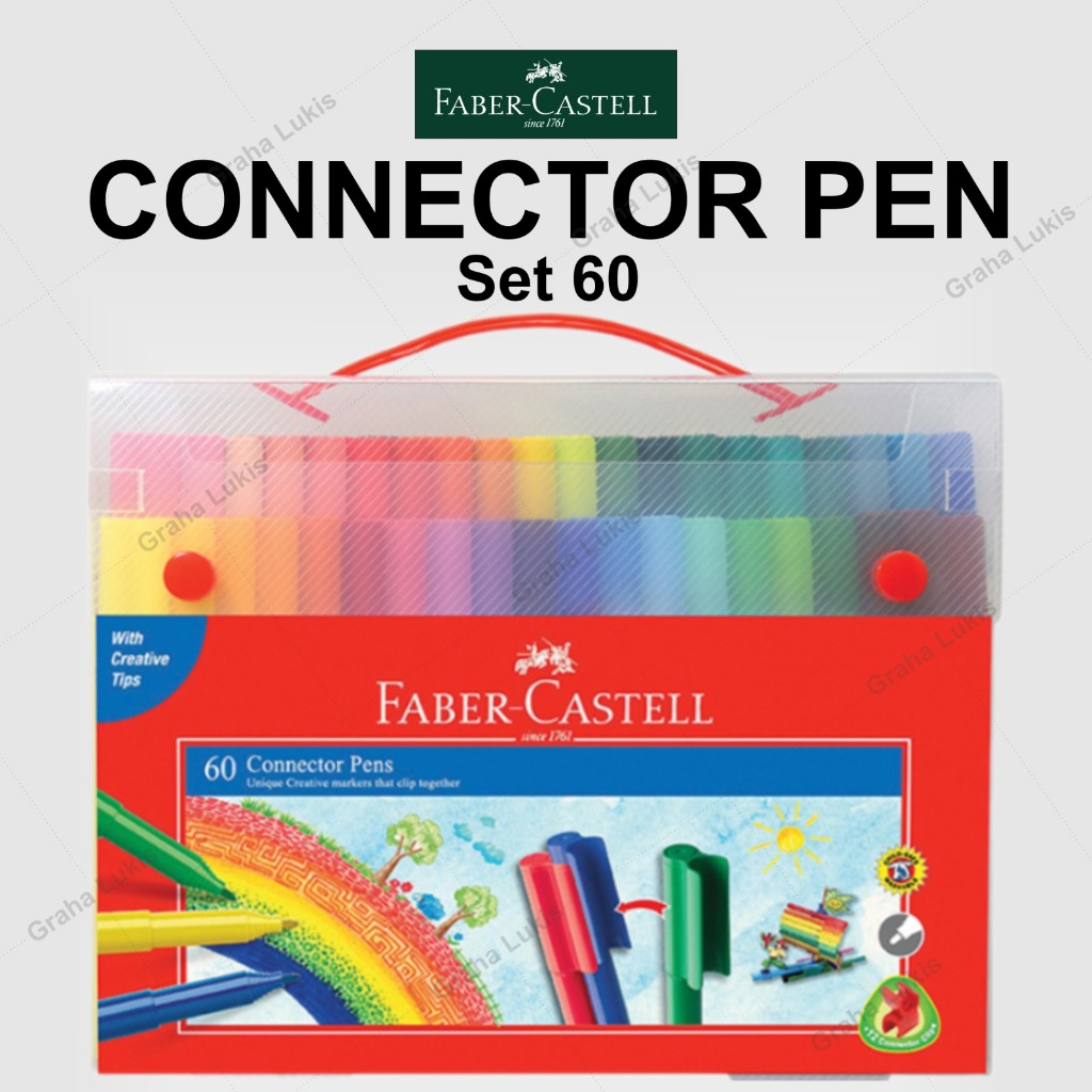 

Faber Castell Connector Pen 60 Colors Spidol Warna Gift Case