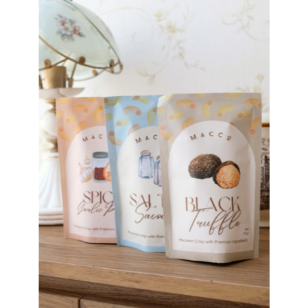 

BUNDLE MACCO SNACK All Flavors (Salt & Savoury, Black Truffle, Spicy Garlic Prawn)