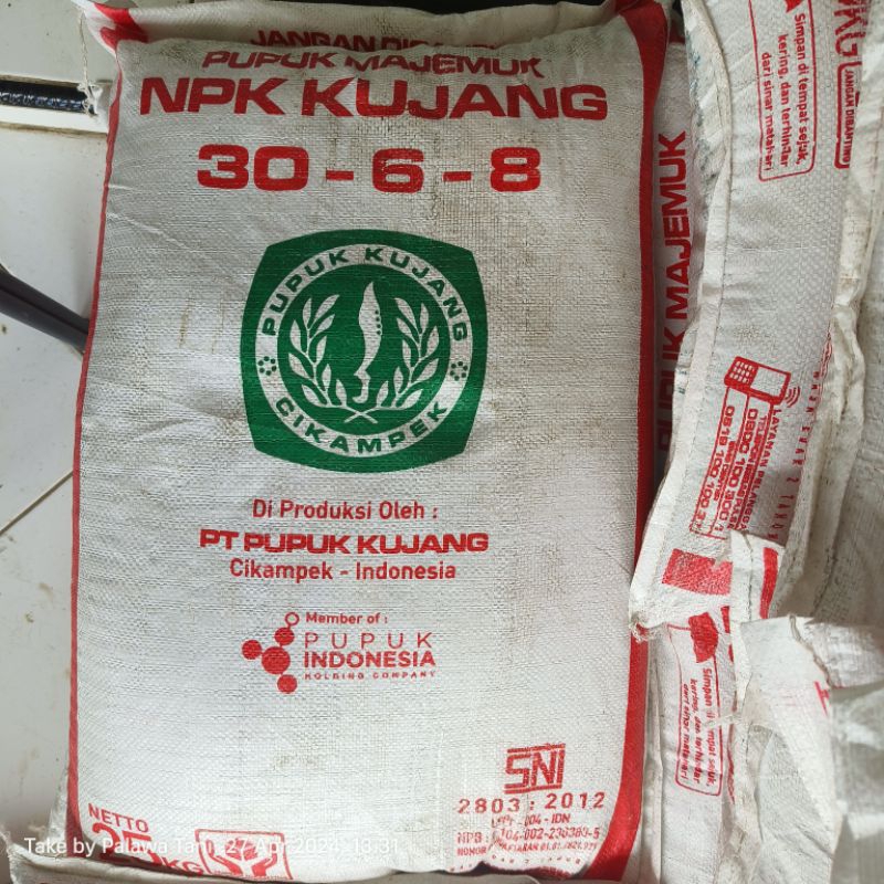 PUPUK NPK KUJANG 30-6-8 REPACK 1KG