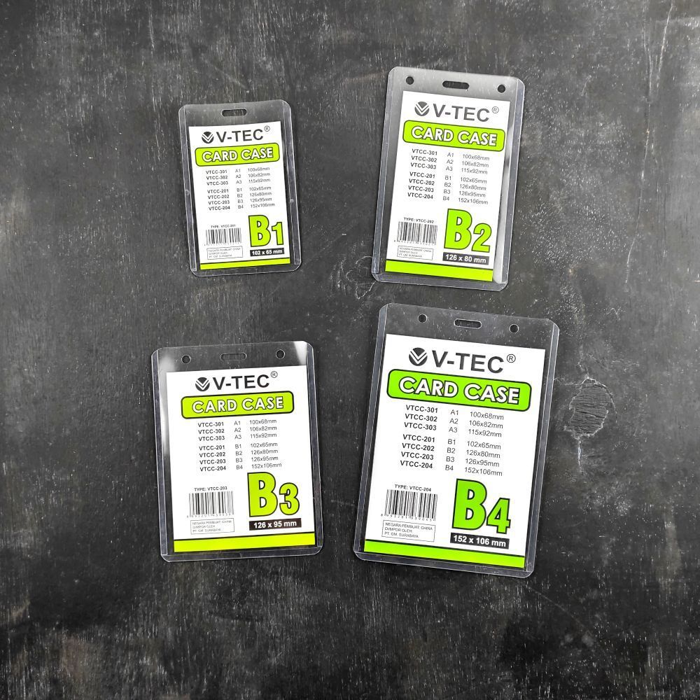 

V-TEC Card Case B1 B2 B3 B4 / ID Card Satuan / Plastik Kartu / Name Tag Panitia