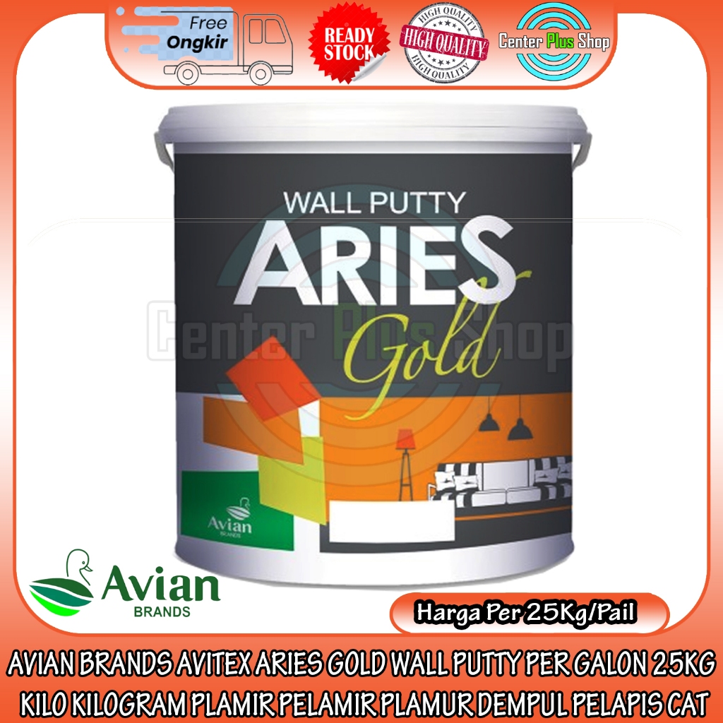 AVIAN BRANDS PER GALON 25KG PLAMIR PELAMIR PLAMUR DEMPUL TEMBOK AVITEX ARIES GOLD WALL PUTTY KILO KI