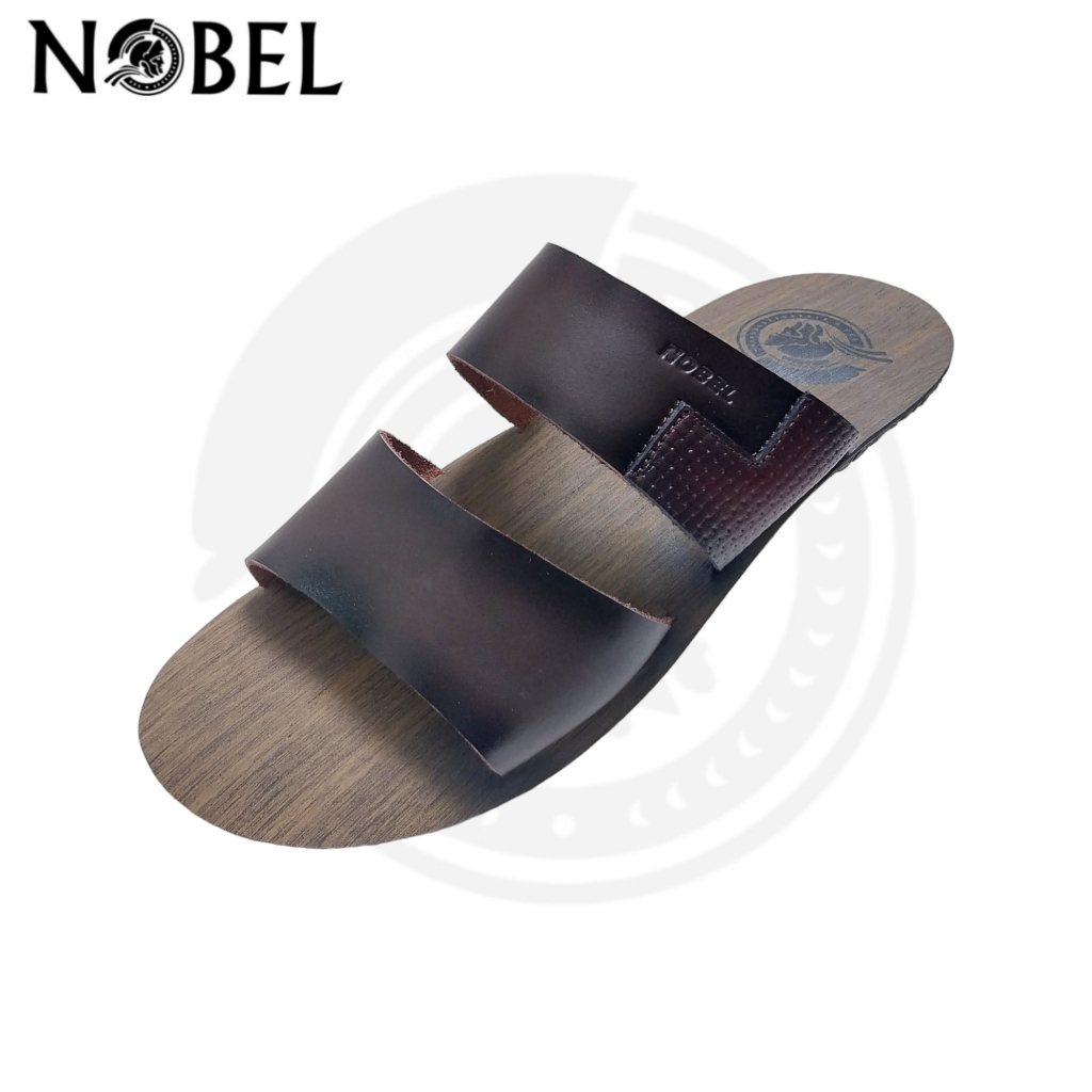 Nobel Stone-04 Sandal Slide Selop Kokop Kulit Pria Dewasa Terbaru | Sandal Pria Untuk Lebaran | Sand