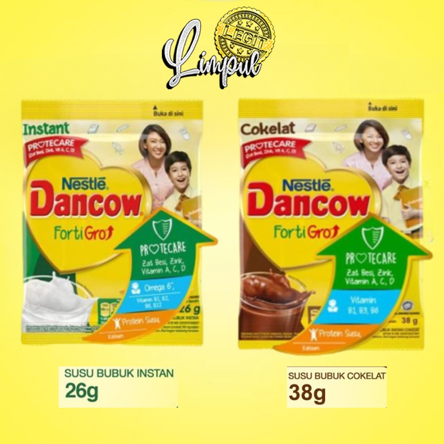 

Dancow Sachet All Variant 1 Pcs | Dancow Fortigro Instant 26 gr Cekelat 38 gr