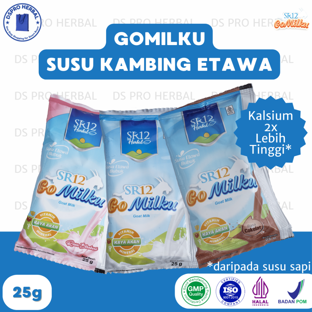 

GOMILKU Sachet SR12 Susu Kambing Etawa | Susu Go Milku SR12 Sachet Susu Bubuk Kambing Etawa