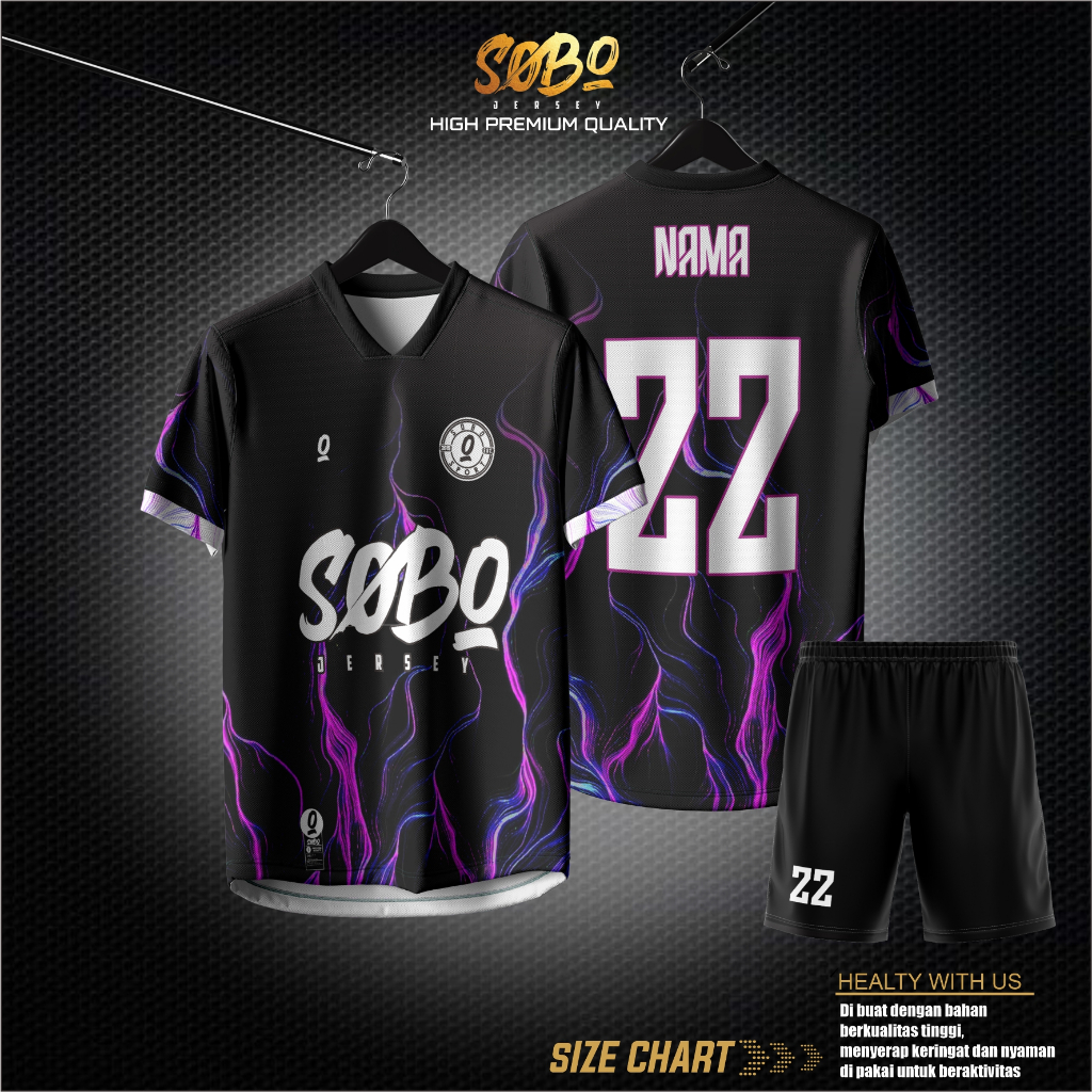 Jersey Sepak Bola | Jersey Futsal | Jersey Voli Custom Free Name Set