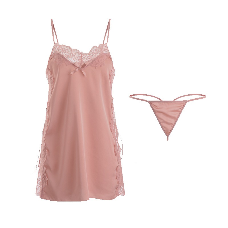 KUALITAS SUPER` LINGERIE SEXY WANITA G STRING SETELAN IMPORT PREMIUM SATIN RENDA SKINNY SLIM