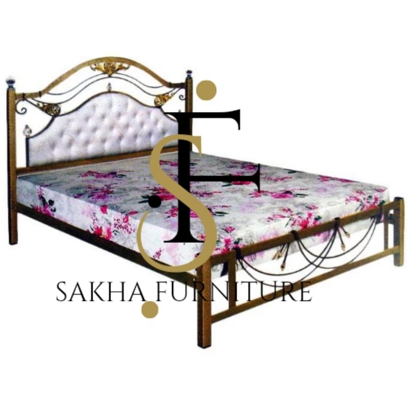 Ranjang Tembaga Grand Success Furniture Kuat Awet Kokoh Tahan Lama Ukuran 160cm x 200cm dan 180cm x 