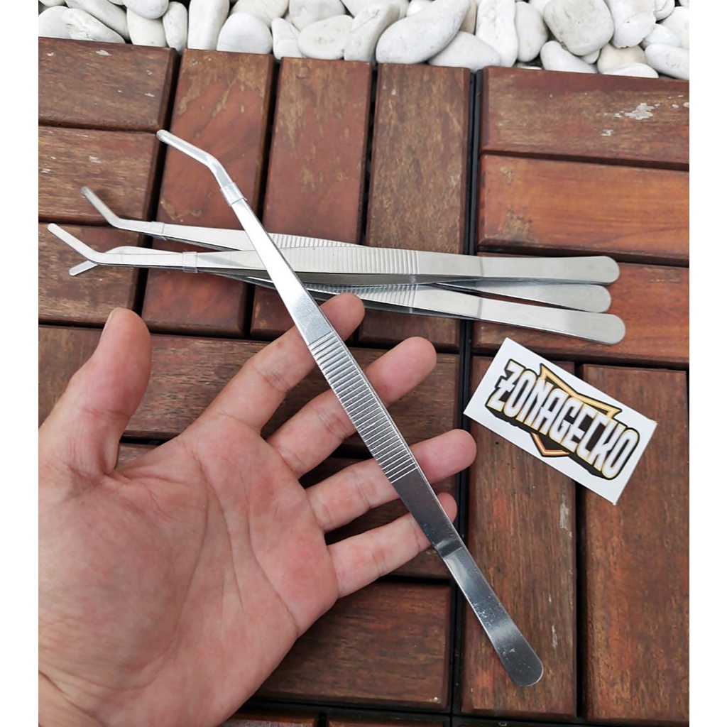 Pinset bengkok reptile /capitan reptil / pinset aquascape 25cm