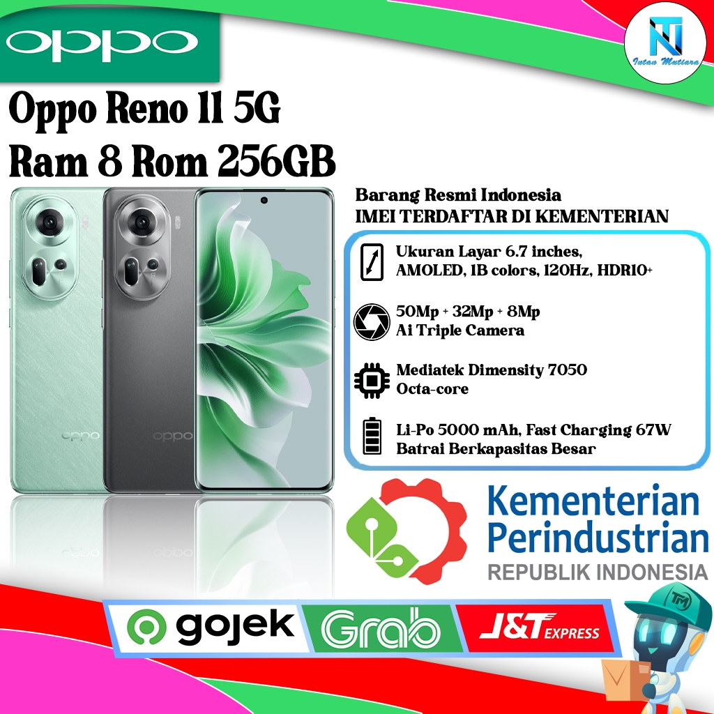 0 P P 0 Reno 11 5G | Reno 11F 5G Ram 8 Rom 256GB Segel Original & Bergaransi Resmi