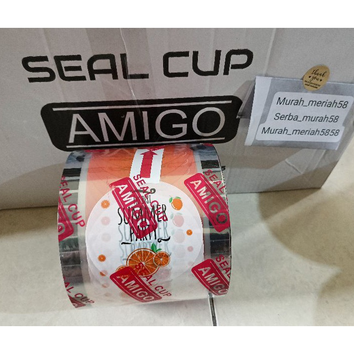 

Terlaris Plastik Lid Cup Sealer isi 2 lembar