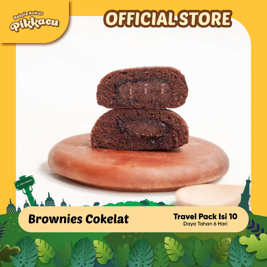 

Bakpia Kukus Pikkacu Brownis coklat isi 10 Pcs