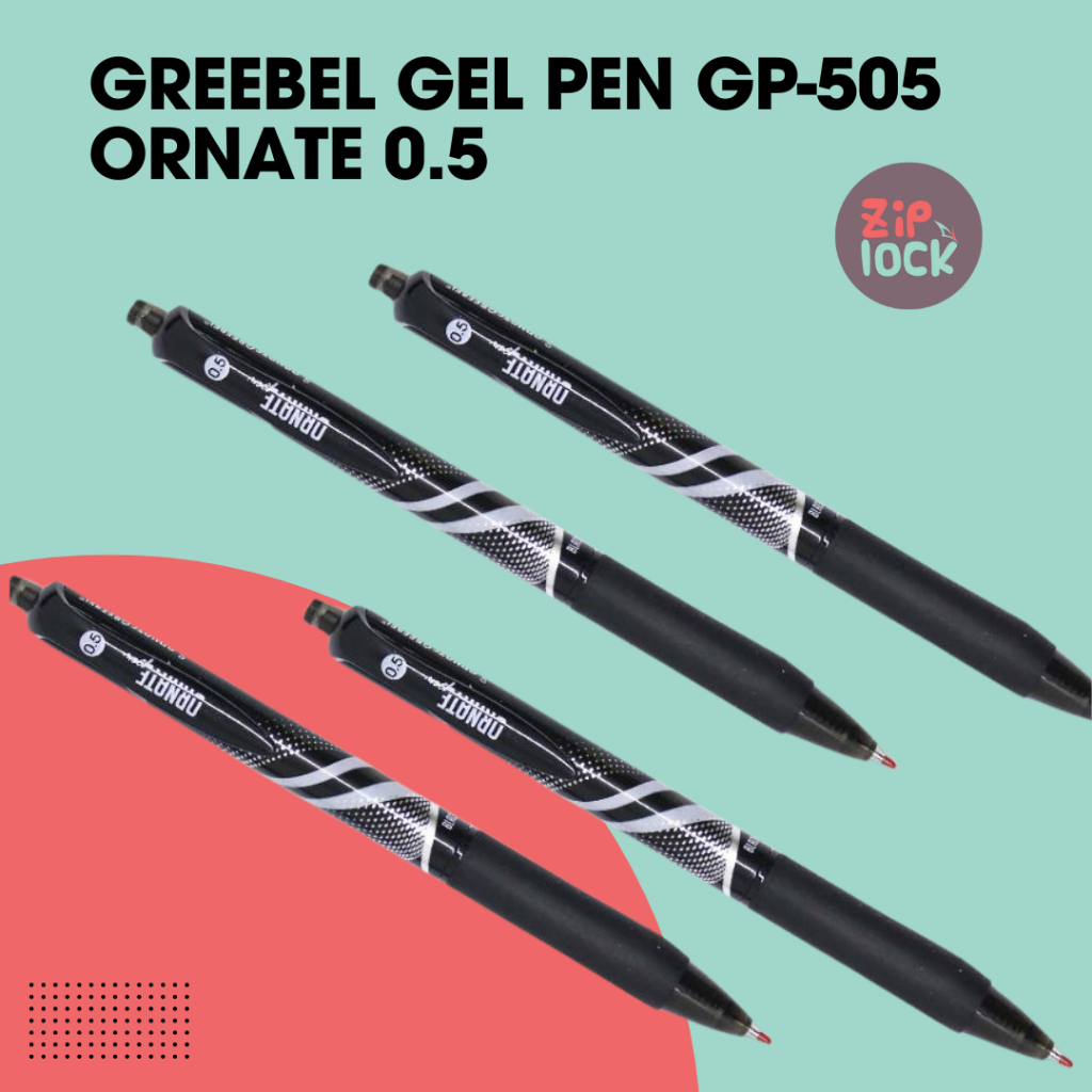 

GREEBEL GEL PEN GP-505 ORNATE 0.5 /Pen/Pulpen/gel pen utk atk kantor kerja kuliah anak