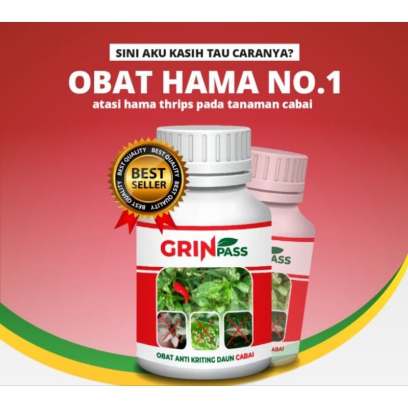 GRIN pass obat hama dan anti kriting daun cabai beli 3 gratis 1