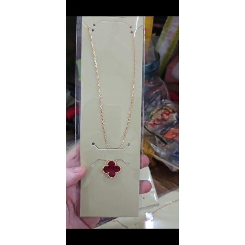 kalung clover bunga fashion korea emas asli 700 70% 16k hwt