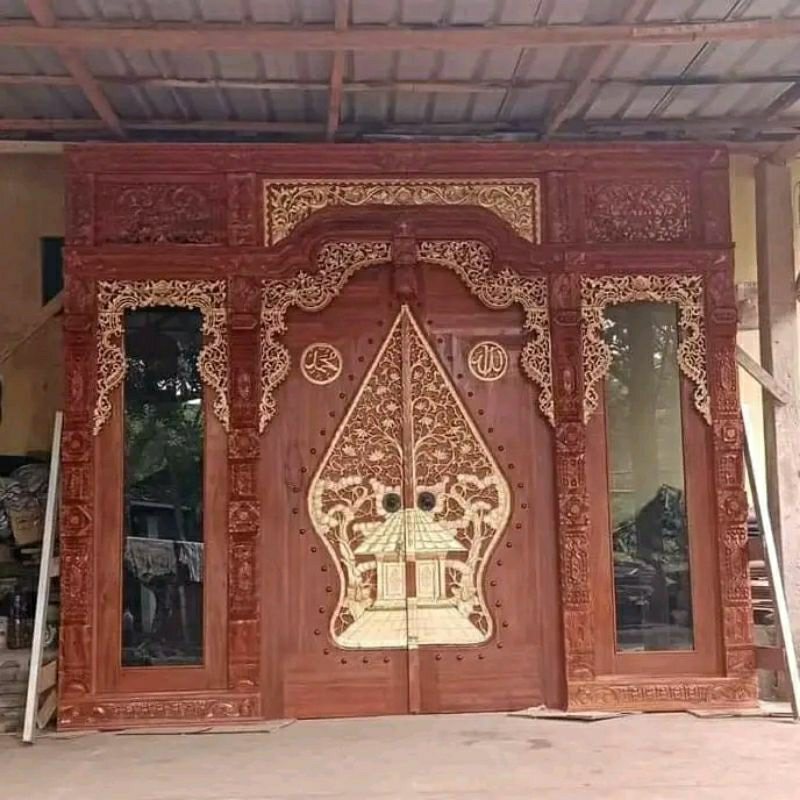 Pintu Gebyok Jawa, Pintu Gebyok Motif Ukiran Kaligrafi