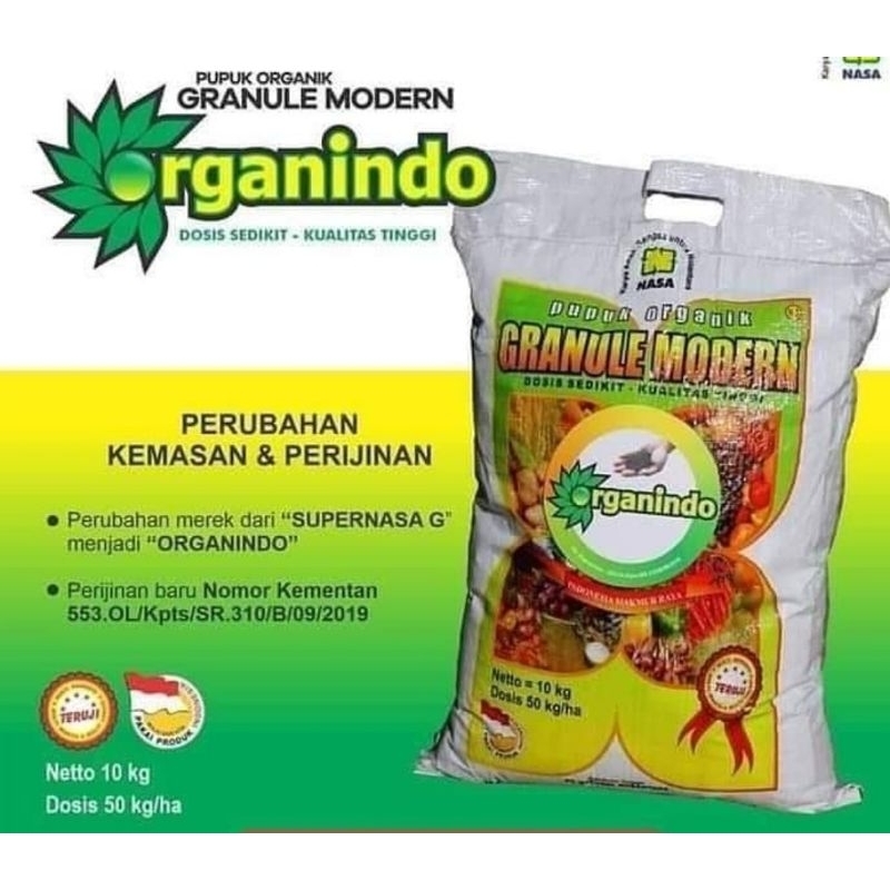 pupuk organik granule granul sgran organindo nasa 10kg