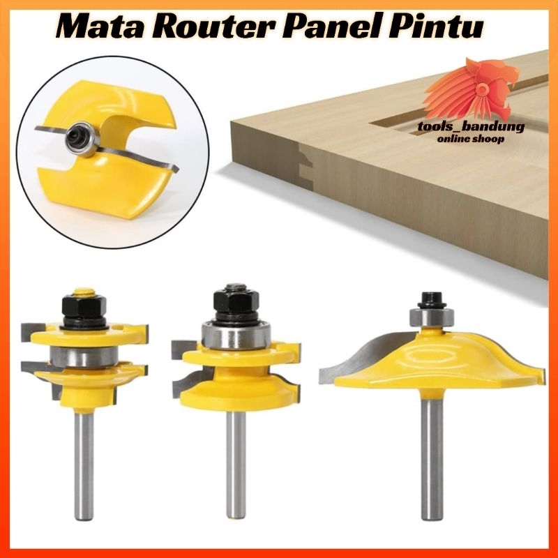 Mata Router Profil Panel Pintu shank 6,35mm Raised Door Cabinet Milling Cutter