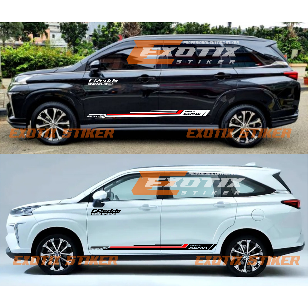 Stiker cutting list mobil all new xenia avanza stiker striping variasi body mobil avanza xenia
