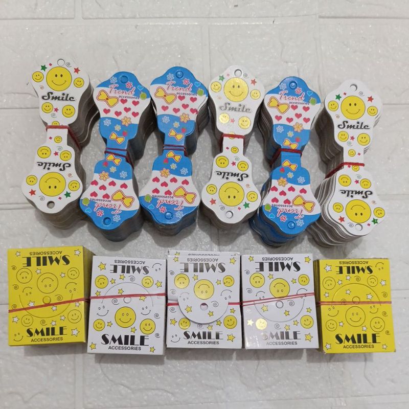 

Hang tag/kar aksesoris/ kertas label produk aksesoris isi 50 dan 100 pcs